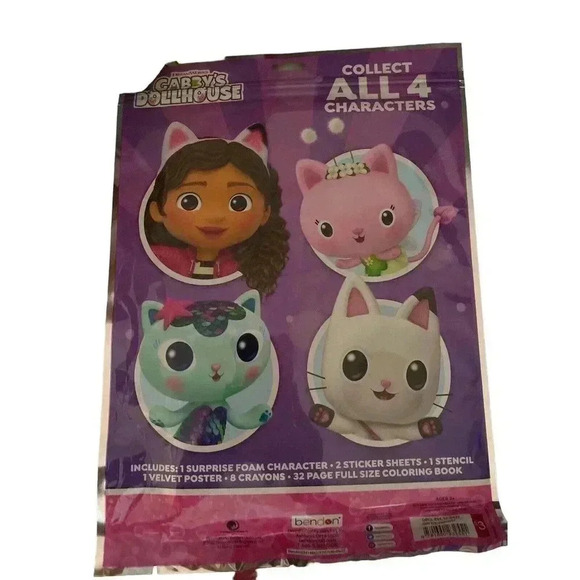 Gabby's Dollhouse Surprise Play Pack Grab & Go Coloring Book Stickers Poster - Picture 2 of 2
